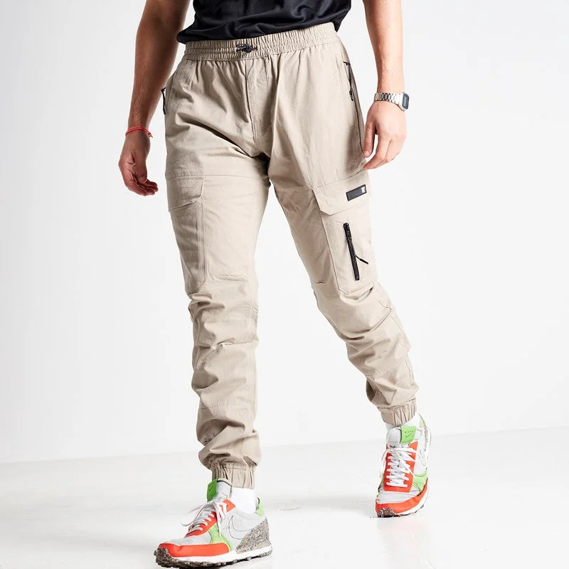 Men's khaki twill cargo pants for a classic and versatile styleRelaxed - Fit Men Cargo Pants for a Laid - Back and Casual LookCuffed Cargo Pants - Stone Men's khaki twill cargo pants for a classic and versatile styleRelaxed - Fit Men Cargo Pants for a Laid - Back and Casual LookCuffed Cargo Pants - Stone