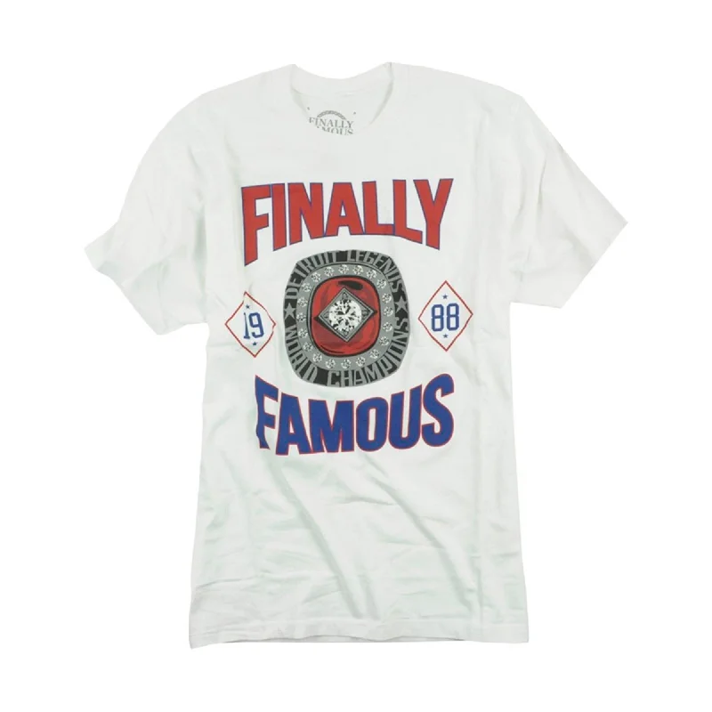Men's printed Hawaiian t - shirts for tropical vacationsMen T - Shirt with a Ribbed Collar for a Neat and Tidy AppearanceEcko Unltd. Mens Big 88 Ring Finally Famous S Graphic T-Shirt, White, Small Men's printed Hawaiian t - shirts for tropical vacationsMen T - Shirt with a Ribbed Collar for a Neat and Tidy AppearanceEcko Unltd. Mens Big 88 Ring Finally Famous S Graphic T-Shirt, White, Small