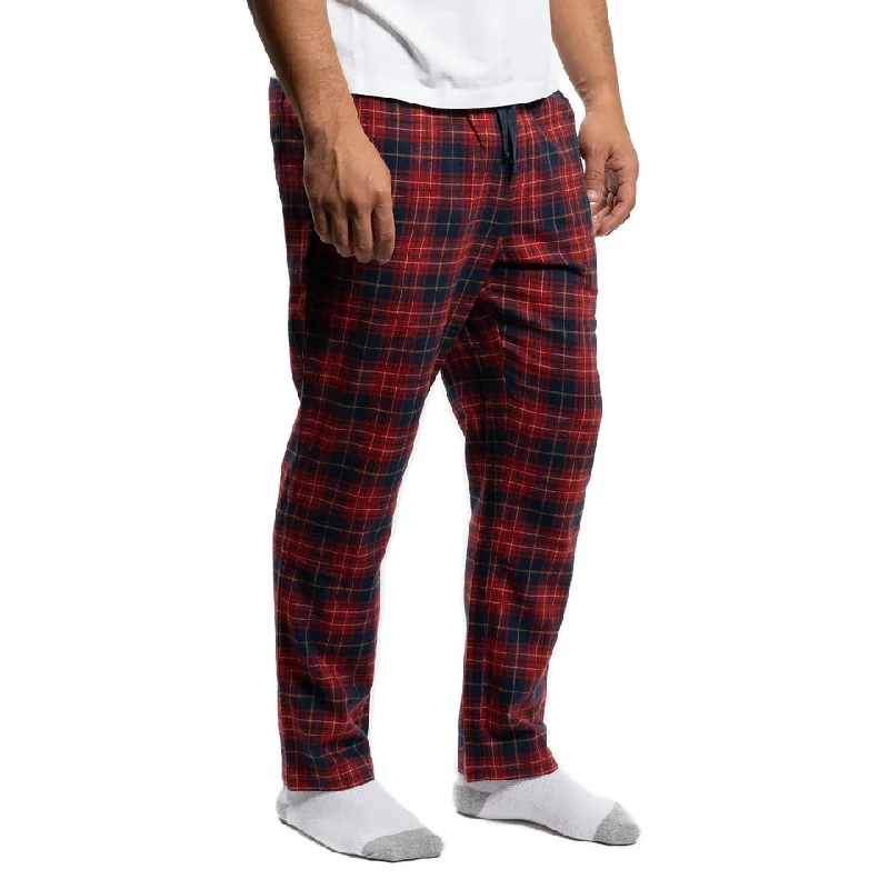 Men's distressed casual cotton pants for a laid - back bohemian styleButton - Detail Men Casual Pant with Decorative Buttons for Added StyleFlannel Pajama Pants - Navy Red Check Men's distressed casual cotton pants for a laid - back bohemian styleButton - Detail Men Casual Pant with Decorative Buttons for Added StyleFlannel Pajama Pants - Navy Red Check