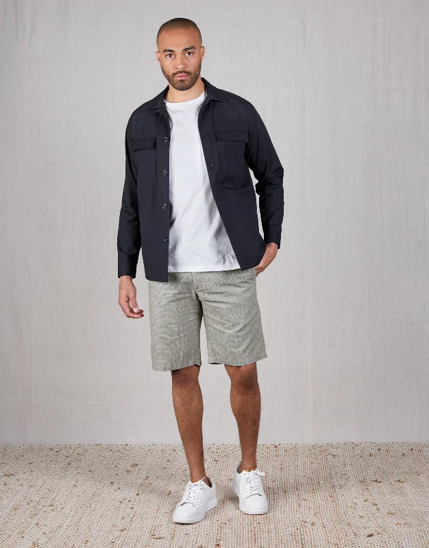 Men's drawstring casual linen shorts for a laid - back summer lookCargo - Pocket Men Shorts for Ample Storage during Outdoor AdventuresIsland Beige & Grey Check Shorts Men's drawstring casual linen shorts for a laid - back summer lookCargo - Pocket Men Shorts for Ample Storage during Outdoor AdventuresIsland Beige & Grey Check Shorts