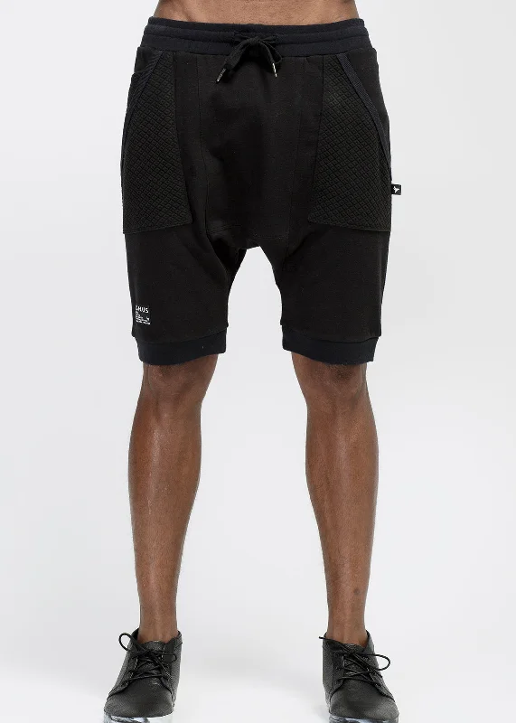 Men's drawstring casual linen shorts for a laid - back summer lookCargo - Pocket Men Shorts for Ample Storage during Outdoor AdventuresKonus Men's Drop Crotch Shorts Contrast Pockets in Black Men's drawstring casual linen shorts for a laid - back summer lookCargo - Pocket Men Shorts for Ample Storage during Outdoor AdventuresKonus Men's Drop Crotch Shorts Contrast Pockets in Black