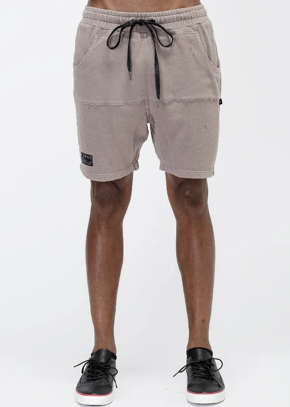 Men's adjustable - length convertible shorts for versatile useJogger - Style Men Shorts for a Comfortable and Active - Wear LookKonus Men's Garment Dyed French Terry Shorts in Mocha Men's adjustable - length convertible shorts for versatile useJogger - Style Men Shorts for a Comfortable and Active - Wear LookKonus Men's Garment Dyed French Terry Shorts in Mocha