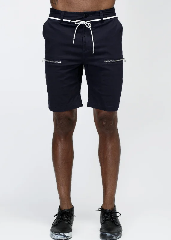 Men's zip - pocket canvas shorts for added functionality during travelDrawstring - Waist and Elastic - Back Men Shorts for a Custom FitKonus Men's Zipper Cargo Shorts With Drawcord in Navy Men's zip - pocket canvas shorts for added functionality during travelDrawstring - Waist and Elastic - Back Men Shorts for a Custom FitKonus Men's Zipper Cargo Shorts With Drawcord in Navy