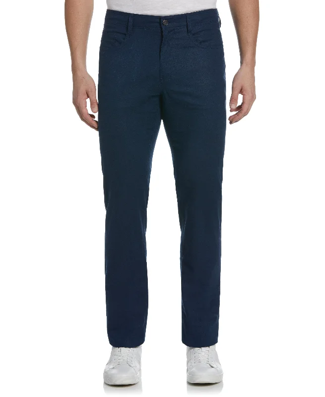 Men's wide - leg casual linen blend pants for a relaxed beachside lookSplit - Hem Men Casual Pant with a Modern and Fashion - Forward DesignLinen-Blend 5-Pocket Pants Men's wide - leg casual linen blend pants for a relaxed beachside lookSplit - Hem Men Casual Pant with a Modern and Fashion - Forward DesignLinen-Blend 5-Pocket Pants