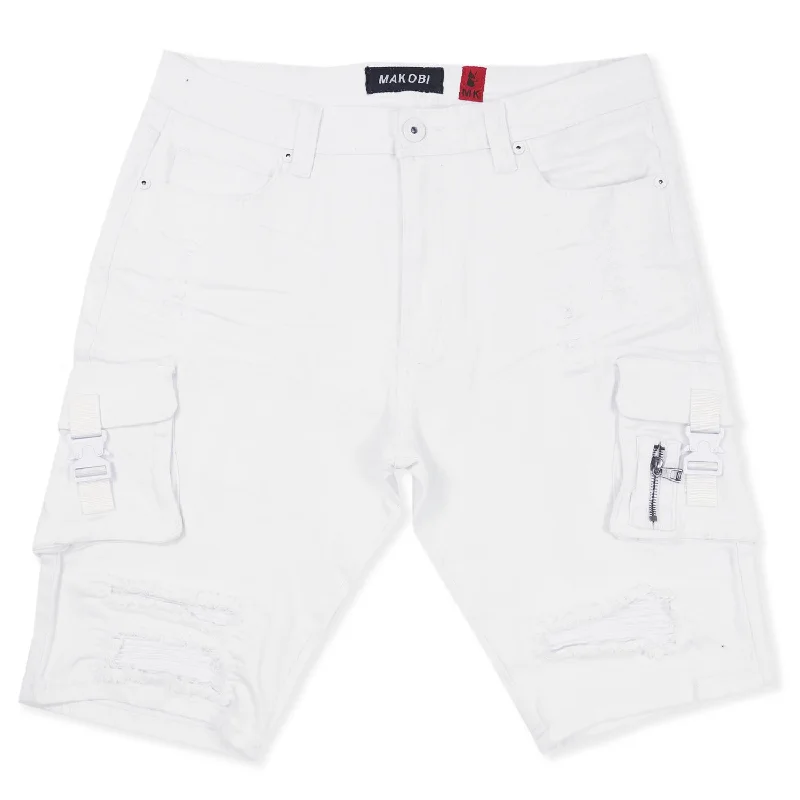 Men's camouflage print cotton cargo pants for hunting tripsMulti - Pocket Men Cargo Pants with Hidden and Secure CompartmentsM936 - Makobi Denim Cargo Shorts - White Men's camouflage print cotton cargo pants for hunting tripsMulti - Pocket Men Cargo Pants with Hidden and Secure CompartmentsM936 - Makobi Denim Cargo Shorts - White