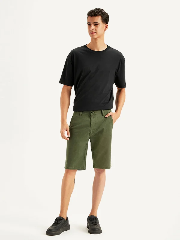 Men's distressed cotton shorts for a bohemian - inspired styleUV - Protection Men Shorts for Safe Sun Exposure during Outdoor SportsMen's Olive Regular Fit Shorts Men's distressed cotton shorts for a bohemian - inspired styleUV - Protection Men Shorts for Safe Sun Exposure during Outdoor SportsMen's Olive Regular Fit Shorts