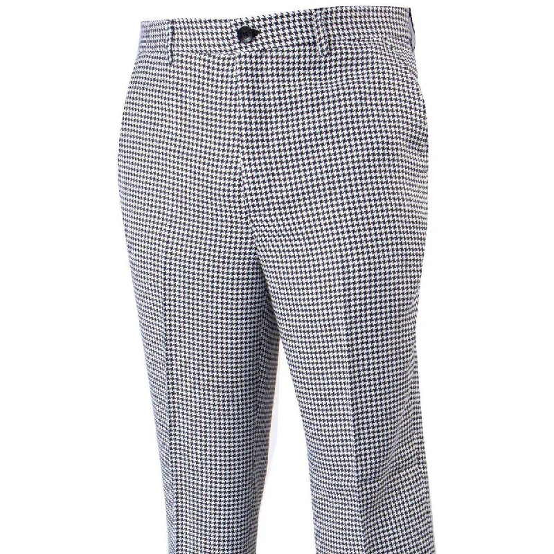 Men's flat - front casual dress pants for semi - formal eventsReflective - Striped Men Casual Pant for Nighttime VisibilityPlaid Houndstooth Black White Pants Men's flat - front casual dress pants for semi - formal eventsReflective - Striped Men Casual Pant for Nighttime VisibilityPlaid Houndstooth Black White Pants
