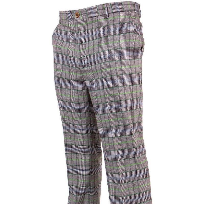 Men's pleated front casual wool blend pants for a classic aestheticMoisture - Wicking Men Casual Pant for Active Outdoor DaysPrestige Brown Blue Green Plaid Pants Men's pleated front casual wool blend pants for a classic aestheticMoisture - Wicking Men Casual Pant for Active Outdoor DaysPrestige Brown Blue Green Plaid Pants