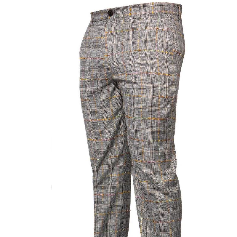 Men's zip - pocket casual canvas pants for added functionalityBelted - Waist and Buckle - Detail Men Casual Pant for a Statement LookPrestige Tan Black Gold Plaid Pants Men's zip - pocket casual canvas pants for added functionalityBelted - Waist and Buckle - Detail Men Casual Pant for a Statement LookPrestige Tan Black Gold Plaid Pants