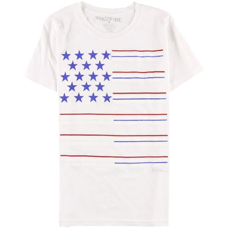 Men's polo t - shirts with a contrast collar for a preppy lookGraphic - Printed Men T - Shirt with a Trendy and Eye - Catching DesignRing Of Fire Mens American Stripes Graphic T-Shirt, White, Small Men's polo t - shirts with a contrast collar for a preppy lookGraphic - Printed Men T - Shirt with a Trendy and Eye - Catching DesignRing Of Fire Mens American Stripes Graphic T-Shirt, White, Small