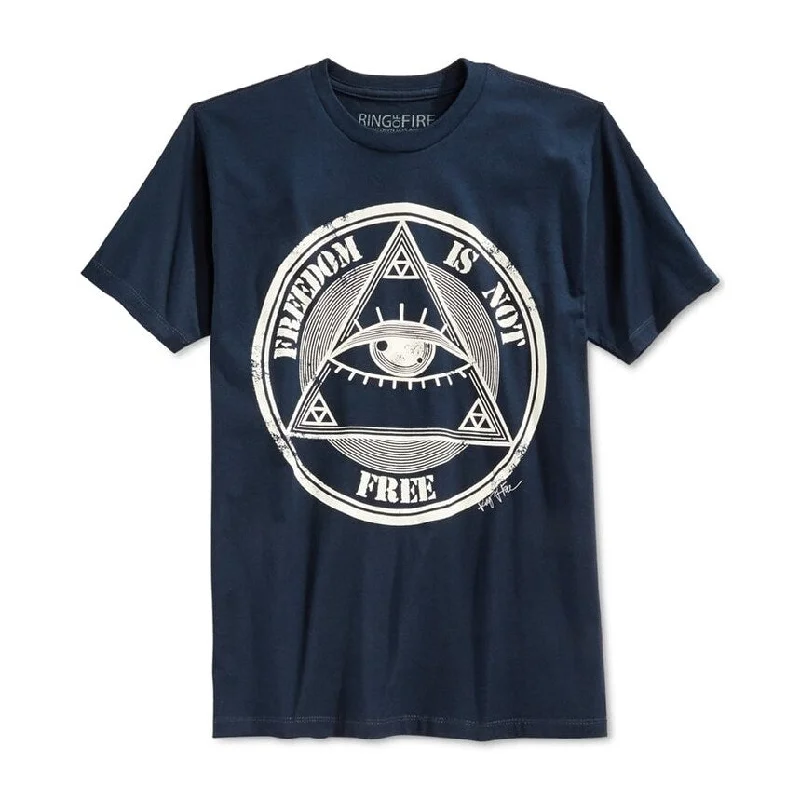 Men's eco - friendly recycled t - shirts for sustainable fashion choicesMen T - Shirt with a Retro - Inspired Print for a Nostalgic LookRing Of Fire Mens Freedom is Not Free Graphic T-Shirt, Blue, Small Men's eco - friendly recycled t - shirts for sustainable fashion choicesMen T - Shirt with a Retro - Inspired Print for a Nostalgic LookRing Of Fire Mens Freedom is Not Free Graphic T-Shirt, Blue, Small