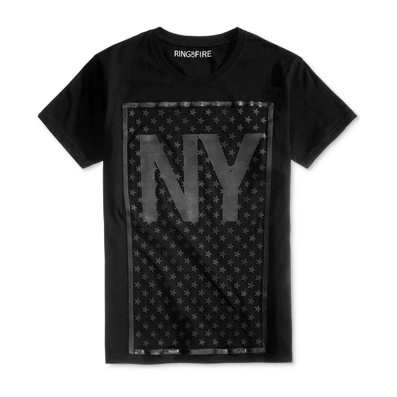 Men's slim - fit graphic t - shirts with vintage rock band printsMoisture - Wicking Men T - Shirt for Active and Sweaty WorkoutsRing Of Fire Mens NY HD Stars Graphic T-Shirt, Black, Small Men's slim - fit graphic t - shirts with vintage rock band printsMoisture - Wicking Men T - Shirt for Active and Sweaty WorkoutsRing Of Fire Mens NY HD Stars Graphic T-Shirt, Black, Small