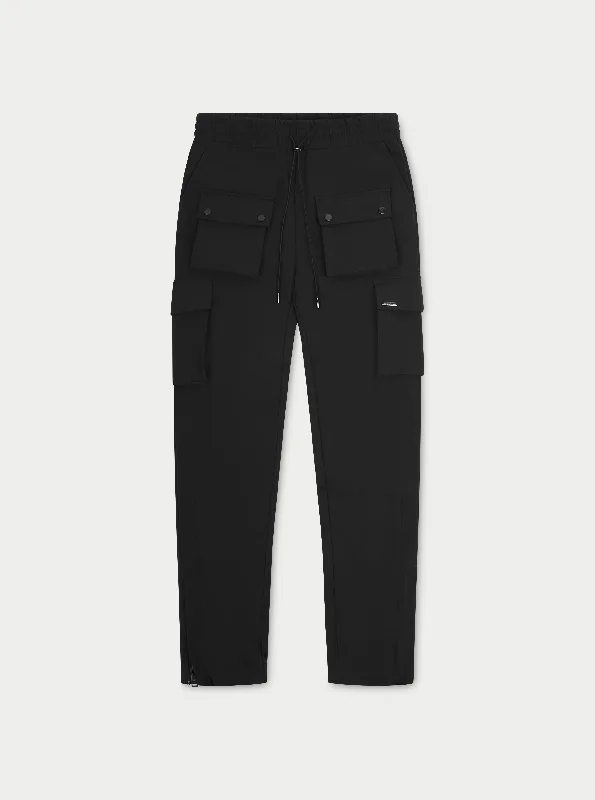 Men's cargo pants with a button - fly closure for a classic lookAnti - Bacterial Men Cargo Pants for Odor - Free Wear during Long - Duration ActivitiesTECHNICAL STRETCH ZIP CARGO PANTS - BLACK Men's cargo pants with a button - fly closure for a classic lookAnti - Bacterial Men Cargo Pants for Odor - Free Wear during Long - Duration ActivitiesTECHNICAL STRETCH ZIP CARGO PANTS - BLACK