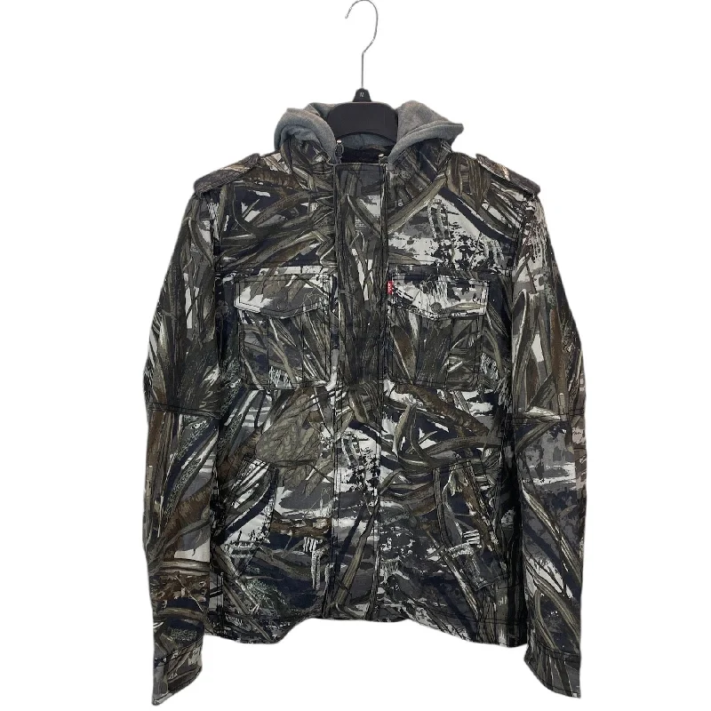 Halloween - themed men hoodie with spooky printsZip - Front and Snap - Pocket Men Hoodie for Easy AccessLevi's/Jacket/M/Cotton/GRN/Camouflage/GREY HOODIE Halloween - themed men hoodie with spooky printsZip - Front and Snap - Pocket Men Hoodie for Easy AccessLevi's/Jacket/M/Cotton/GRN/Camouflage/GREY HOODIE