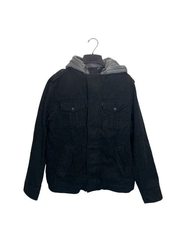 Men hoodie for gym workouts with moisture - wicking technologyEmbroidered Patch Men Hoodie with a Vintage - Inspired DesignLevi's/Denim Jkt/M/Cotton/BLK/GREY HOODIE Men hoodie for gym workouts with moisture - wicking technologyEmbroidered Patch Men Hoodie with a Vintage - Inspired DesignLevi's/Denim Jkt/M/Cotton/BLK/GREY HOODIE