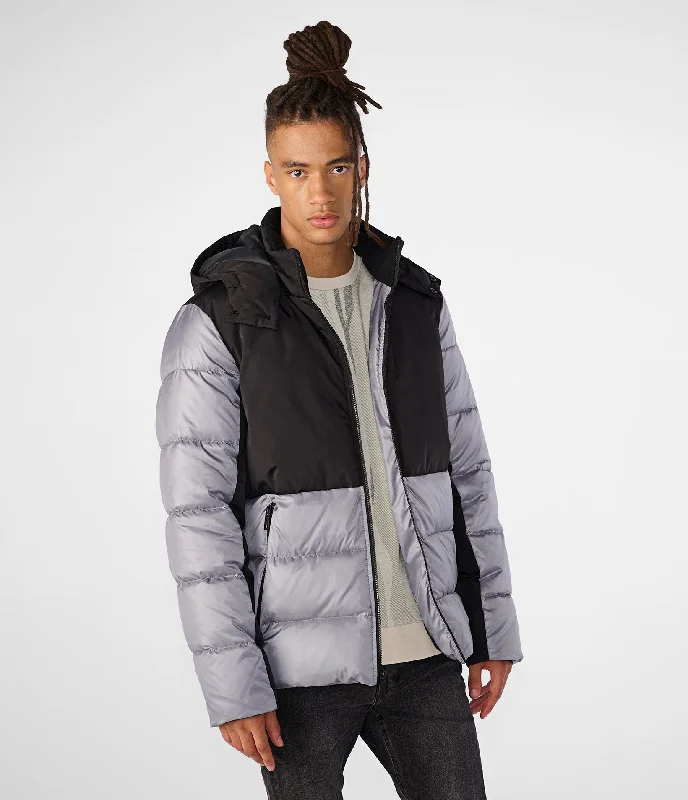 Men down jackets with a drawstring hood for a snug fit in windy conditionsFitted Men Down Jacket for a Sleek and Modern LookColor Block Mixed Media Puffer Jacket Men down jackets with a drawstring hood for a snug fit in windy conditionsFitted Men Down Jacket for a Sleek and Modern LookColor Block Mixed Media Puffer Jacket