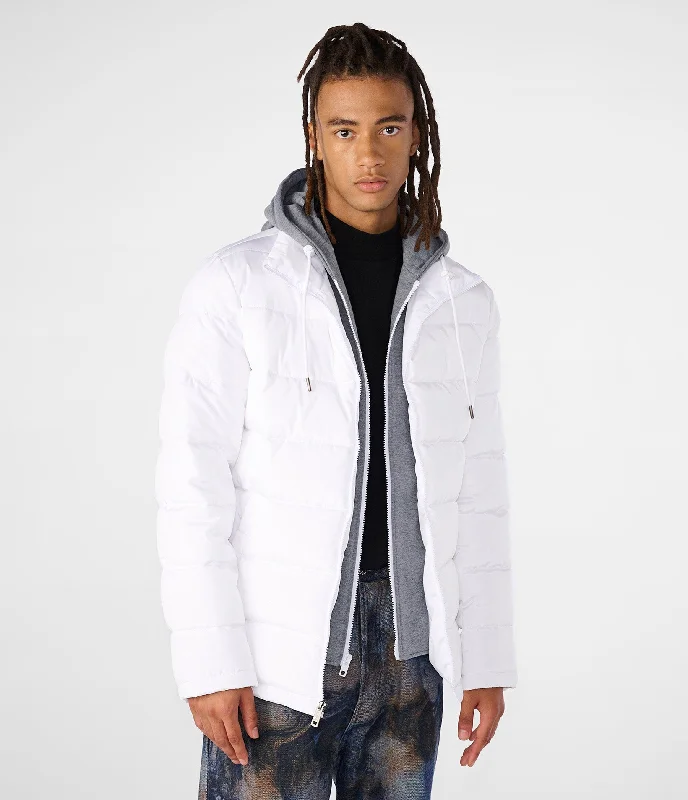 Men down jackets with a high - collar design for enhanced neck protectionDetachable Lining Men Down Jacket for Versatile WearHooded Puffer Jacket With Bib Men down jackets with a high - collar design for enhanced neck protectionDetachable Lining Men Down Jacket for Versatile WearHooded Puffer Jacket With Bib
