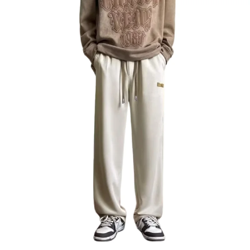 All-match Solid Color Straight Sweatpants