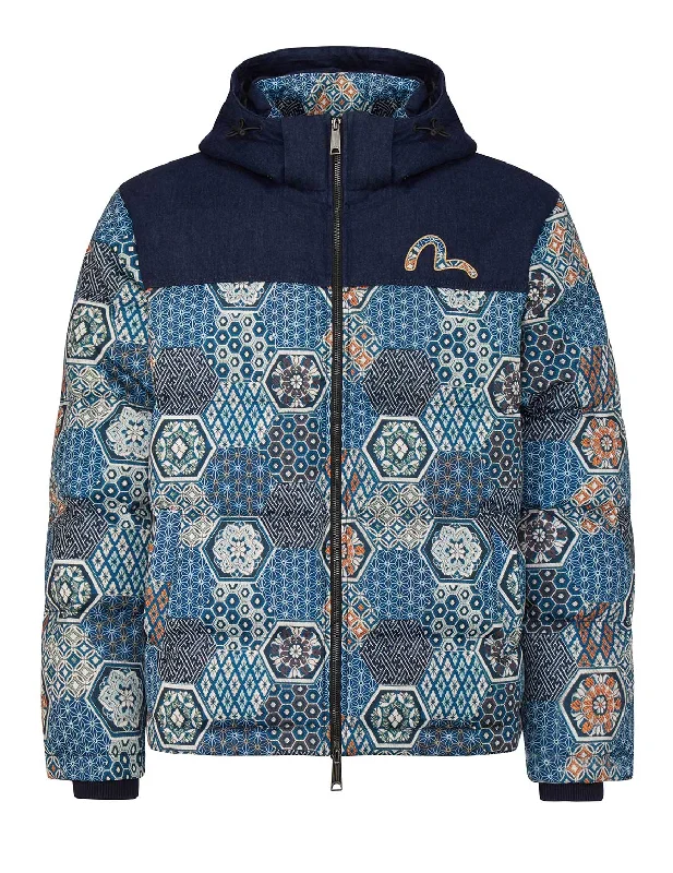 Men down jackets with a quick - drying fabric for active winter sportsColor - Blocked Men Down Jacket for a Bold and Fashionable StatementAllover Brocade Fabric Blocking Down Jacket Men down jackets with a quick - drying fabric for active winter sportsColor - Blocked Men Down Jacket for a Bold and Fashionable StatementAllover Brocade Fabric Blocking Down Jacket