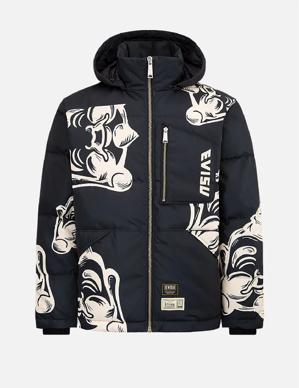 Men down jackets with a water - repellent outer shell for wet winter daysCompressible Men Down Jacket that Fits into a Small PouchAllover Godhead Print Down Jacket Men down jackets with a water - repellent outer shell for wet winter daysCompressible Men Down Jacket that Fits into a Small PouchAllover Godhead Print Down Jacket