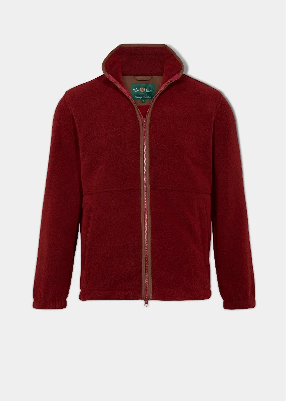 Men fleece - lined leather jackets for a luxurious feelMen Fleece with a Stand - Up Collar for Neck ProtectionAylsham Men's Fleece Jacket In Bloodstone - Regular Fit Men fleece - lined leather jackets for a luxurious feelMen Fleece with a Stand - Up Collar for Neck ProtectionAylsham Men's Fleece Jacket In Bloodstone - Regular Fit