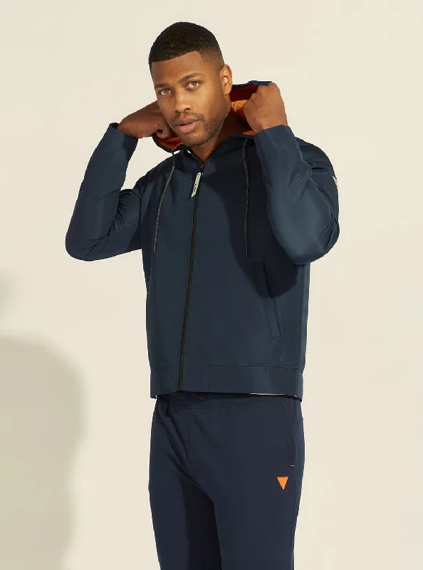 Plus - size men hoodie with a roomy fit for comfortReflective - Striped Men Hoodie for Safety in Low - Light ConditionsBlue Lucas Active Hoodie Plus - size men hoodie with a roomy fit for comfortReflective - Striped Men Hoodie for Safety in Low - Light ConditionsBlue Lucas Active Hoodie