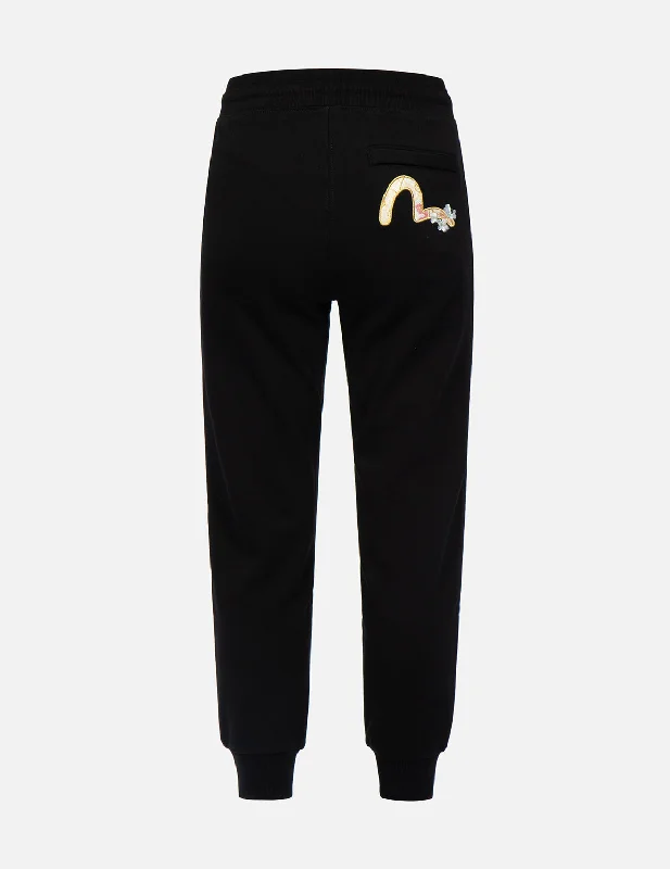 Brocade Seagull Appliqué and Logo Embroidery Sweatpants