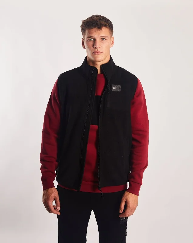 Zip - front men vest with multiple inner pockets for storageEmbroidered Men Waistcoat with Intricate and Decorative DesignsYavin Fleece Gilet New Black Zip - front men vest with multiple inner pockets for storageEmbroidered Men Waistcoat with Intricate and Decorative DesignsYavin Fleece Gilet New Black