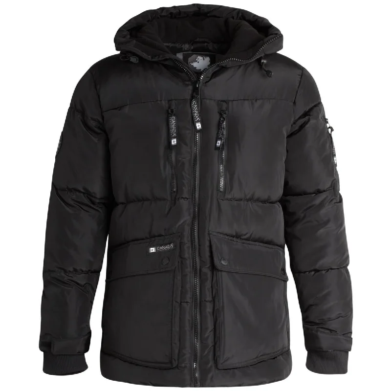 Long - length men down jackets to provide extra coverage and warmthPackable Men Down Jacket with a Stuff Sack IncludedCanada Weather Gear Mens Machine Washable High Neck Puffer Jacket Long - length men down jackets to provide extra coverage and warmthPackable Men Down Jacket with a Stuff Sack IncludedCanada Weather Gear Mens Machine Washable High Neck Puffer Jacket