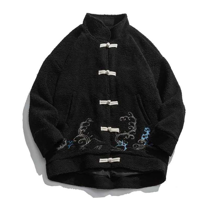 Men fleece - trimmed ski masks for winter sportsMen Fleece with a Thermal - Insulating Layer for Cold WeatherClouding Embroidery Thick Camo Fleece Unisex Chinese Style Jacket Men fleece - trimmed ski masks for winter sportsMen Fleece with a Thermal - Insulating Layer for Cold WeatherClouding Embroidery Thick Camo Fleece Unisex Chinese Style Jacket