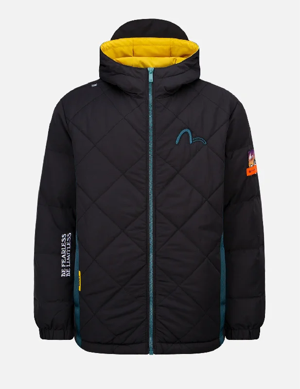 Men down jackets with a reflective strip for increased visibility in low - lightHooded and Thumb - Hole Cuffs Men Down Jacket for Added ComfortContrast Webbing Strap Quilted Down Jacket Men down jackets with a reflective strip for increased visibility in low - lightHooded and Thumb - Hole Cuffs Men Down Jacket for Added ComfortContrast Webbing Strap Quilted Down Jacket