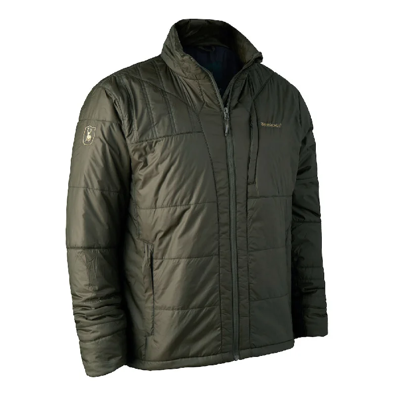 Men jackets with a hidden interior pocket for secure storageHooded Men Jacket with a Removable Hood for VersatilityDeerhunter Heat Jacket - Deep Green (388) Men jackets with a hidden interior pocket for secure storageHooded Men Jacket with a Removable Hood for VersatilityDeerhunter Heat Jacket - Deep Green (388)