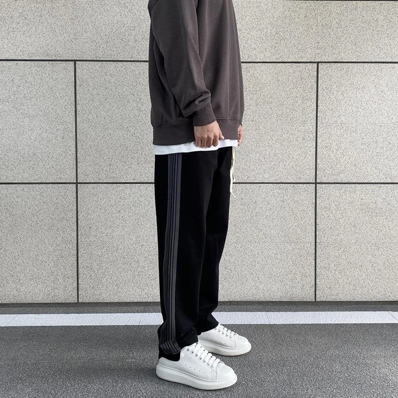 Drawstring Side Stripe Sweatpants