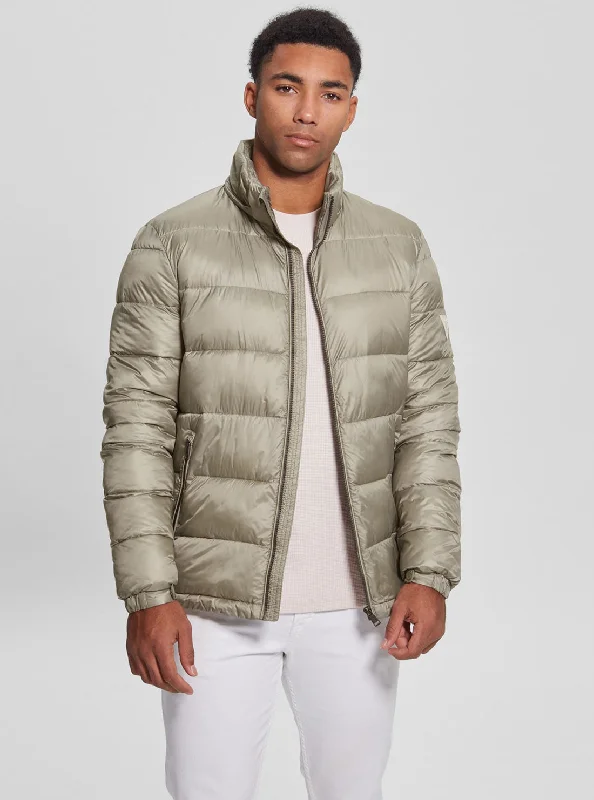 Long - length men down jackets to provide extra coverage and warmthPackable Men Down Jacket with a Stuff Sack IncludedEco Green Super Light Puffer Jacket