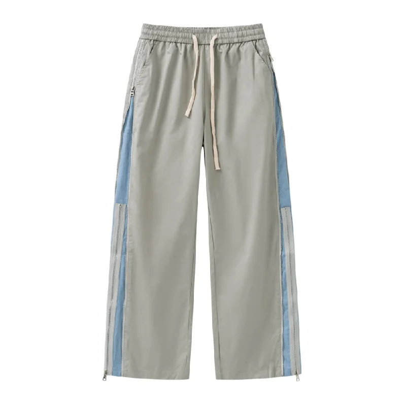 High Street Double Zip Loose Sweatpants