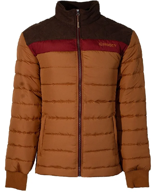 Long - length men down jackets to provide extra coverage and warmthPackable Men Down Jacket with a Stuff Sack IncludedMen's Hooey Puffer Jacket #HJ127BRTN Long - length men down jackets to provide extra coverage and warmthPackable Men Down Jacket with a Stuff Sack IncludedMen's Hooey Puffer Jacket #HJ127BRTN