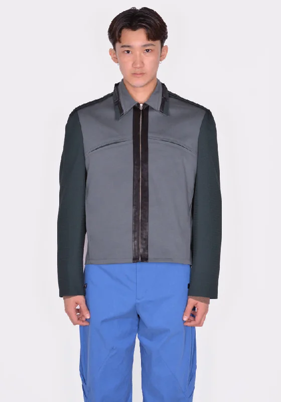 Men coats with a quilted pattern for added texture and warmthDetachable Lining Men Down Jacket for Versatile WearKIKO KOSTADINOV MEN KKSS24J08-40 UGO BLOUSON STONE GREY/DEEP GREEN/INK BLACK Men coats with a quilted pattern for added texture and warmthDetachable Lining Men Down Jacket for Versatile WearKIKO KOSTADINOV MEN KKSS24J08-40 UGO BLOUSON STONE GREY/DEEP GREEN/INK BLACK