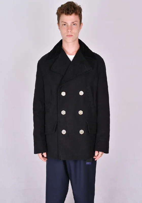 Stylish men coats with a double - breasted design for a formal lookUltra - Lightweight Men Down Jacket for Easy Packing and TravelMARNI JUMU0070QU PEA COAT BLACK Stylish men coats with a double - breasted design for a formal lookUltra - Lightweight Men Down Jacket for Easy Packing and TravelMARNI JUMU0070QU PEA COAT BLACK