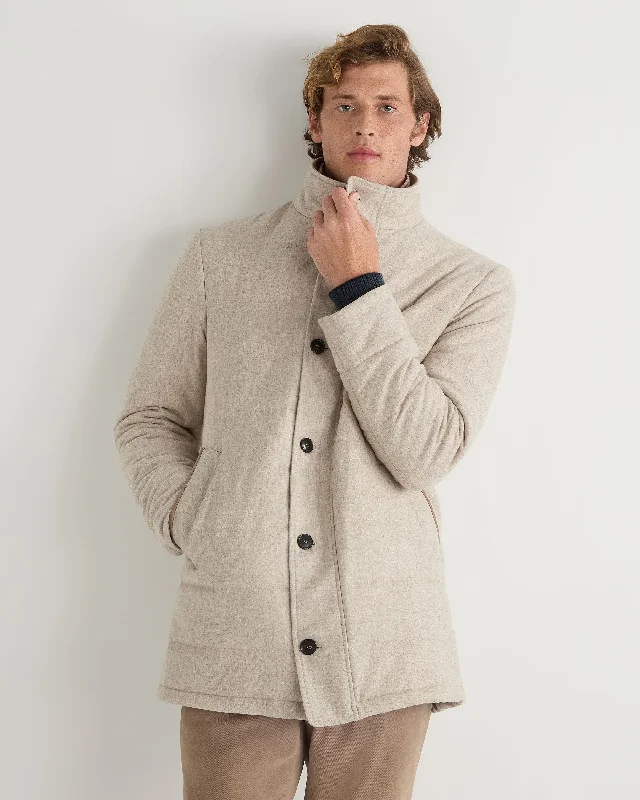 Men coats with a stand - up collar for a sleek and modern lookReflective - Accent Men Down Jacket for Visibility in Low - LightMen's Chamonix 2 in 1 Coat Beige Brown Men coats with a stand - up collar for a sleek and modern lookReflective - Accent Men Down Jacket for Visibility in Low - LightMen's Chamonix 2 in 1 Coat Beige Brown