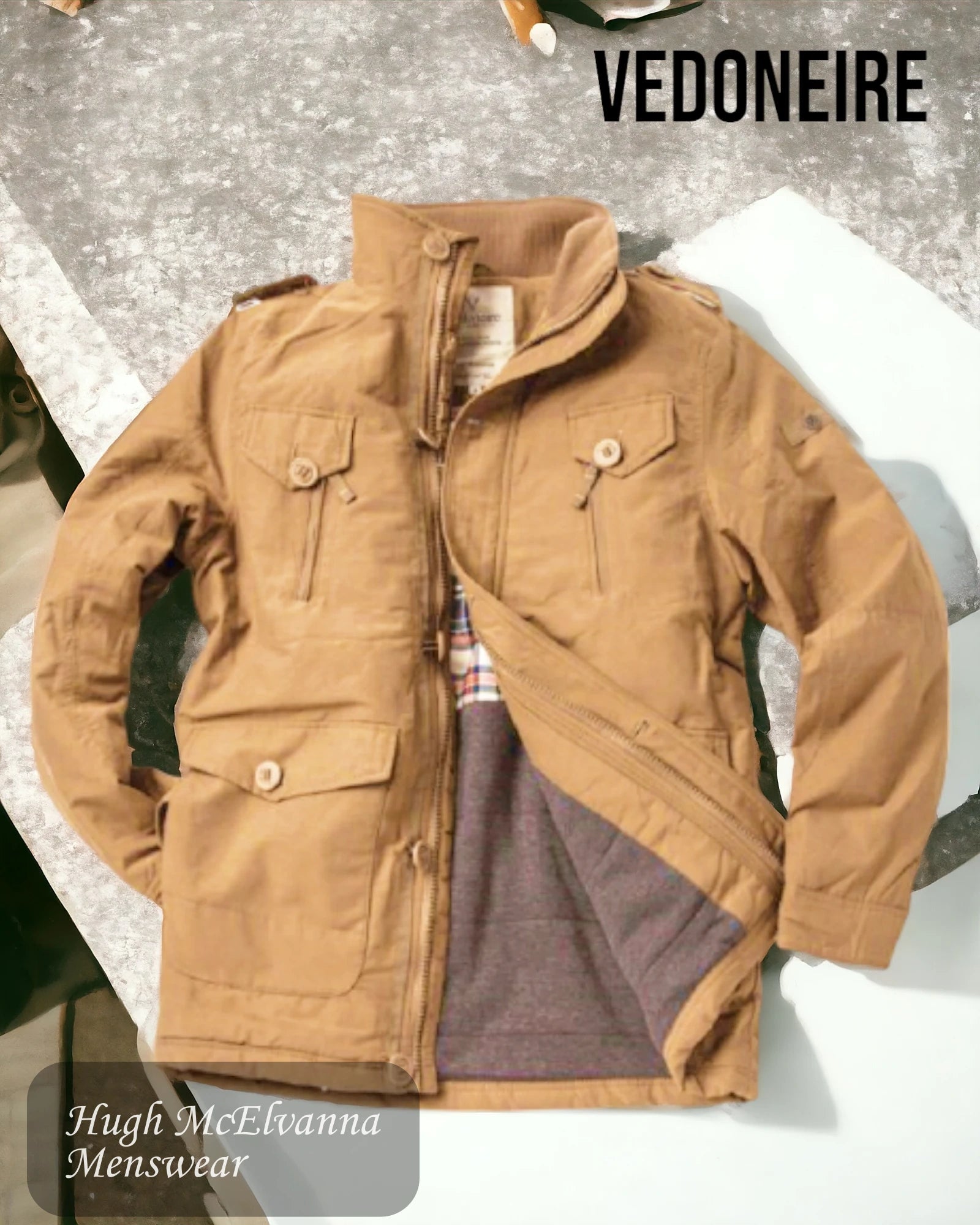 Men jackets with a media - friendly pocket for easy access to gadgetsSoft - Shell Men Jacket for Flexibility and Weather ResistanceMen's Camel ARTIC Jacket by Vedoneire Style: 3048 Men jackets with a media - friendly pocket for easy access to gadgetsSoft - Shell Men Jacket for Flexibility and Weather ResistanceMen's Camel ARTIC Jacket by Vedoneire Style: 3048