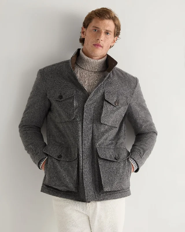 Fleece - lined men jackets for cold - weather commutingWaterproof and Breathable Men Jacket for All - Weather ProtectionMen's Hampton Cashmere Jacket Grey Fleece - lined men jackets for cold - weather commutingWaterproof and Breathable Men Jacket for All - Weather ProtectionMen's Hampton Cashmere Jacket Grey