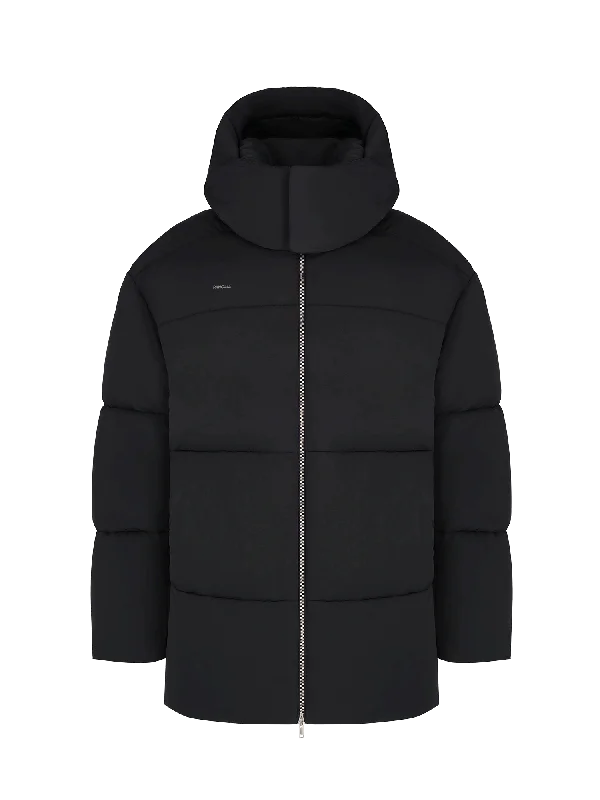 Men down jackets with a recycled down fill for an eco - conscious choiceSustainable - Filled Men Down Jacket with Ethical SourcingMens Flower-Warmth Recycled Nylon Long Puffer—black Men down jackets with a recycled down fill for an eco - conscious choiceSustainable - Filled Men Down Jacket with Ethical SourcingMens Flower-Warmth Recycled Nylon Long Puffer—black