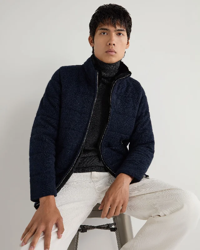 Hooded men jackets with a detachable faux - fur trim for added warmthFleece - Lined Men Jacket for Extra Warmth and ComfortMen's Whistler Fur Quilted Cashmere Jacket Navy Blue Melange Hooded men jackets with a detachable faux - fur trim for added warmthFleece - Lined Men Jacket for Extra Warmth and ComfortMen's Whistler Fur Quilted Cashmere Jacket Navy Blue Melange