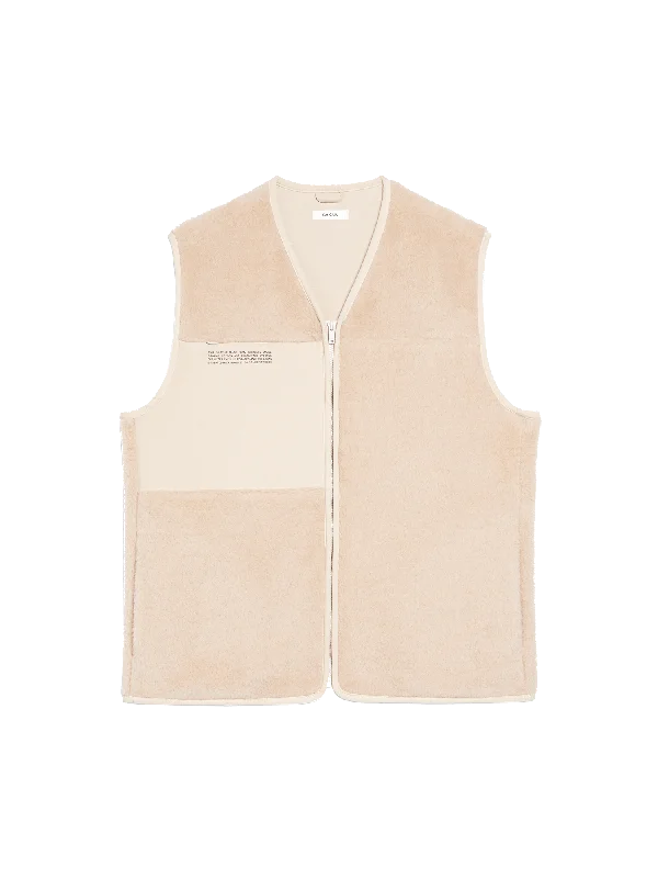 Men waistcoats with a removable lining for added versatilityLeather - Trimmed Men Waistcoat for a Touch of Edge and DurabilityMens Recycled Wool Fleece Gilet—sand Men waistcoats with a removable lining for added versatilityLeather - Trimmed Men Waistcoat for a Touch of Edge and DurabilityMens Recycled Wool Fleece Gilet—sand