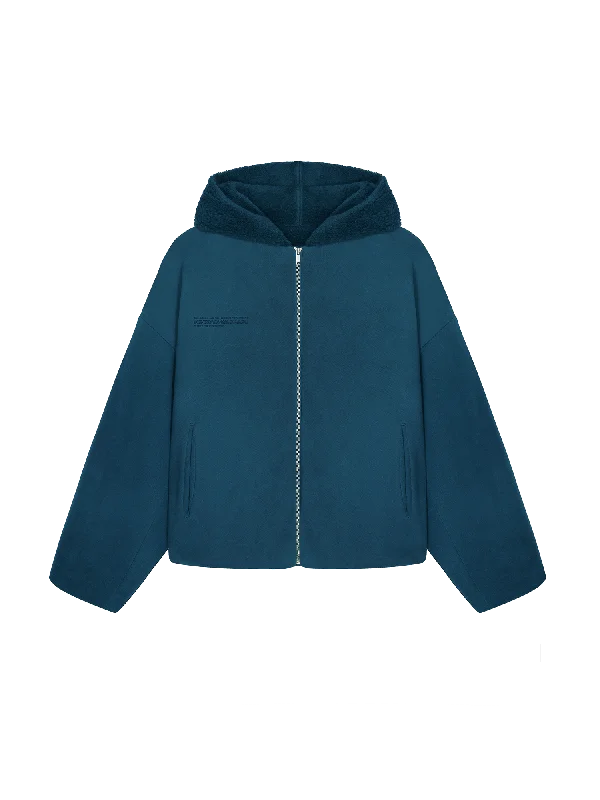 Men fleece zip - up hoodies for outdoor adventuresAnti - Pilling Men Fleece for Long - Lasting QualityMens Recycled Wool Fleece Reversible Bomber Jacket—storm blue Men fleece zip - up hoodies for outdoor adventuresAnti - Pilling Men Fleece for Long - Lasting QualityMens Recycled Wool Fleece Reversible Bomber Jacket—storm blue