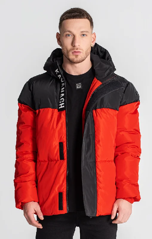Men down jackets with a breathable membrane to prevent sweatingMen Down Jacket with a High - Collar for Neck ProtectionRed Sauce Puffer Jacket Men down jackets with a breathable membrane to prevent sweatingMen Down Jacket with a High - Collar for Neck ProtectionRed Sauce Puffer Jacket