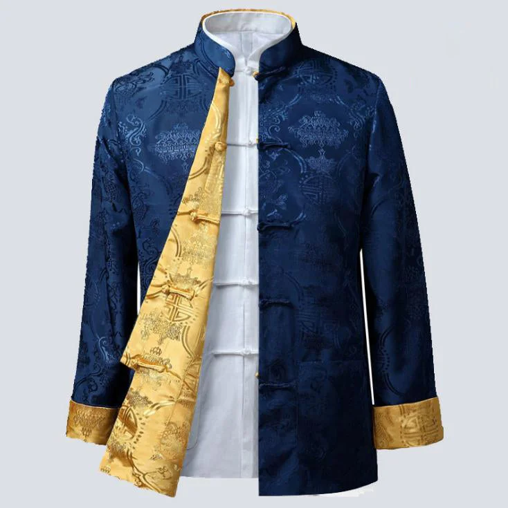 Men jackets with a built - in hood that can be stowed away when not in useCamouflage - Patterned Men Jacket for Outdoor EnthusiastsReversible Silk Blend Auspicious Chinese Jacket Men jackets with a built - in hood that can be stowed away when not in useCamouflage - Patterned Men Jacket for Outdoor EnthusiastsReversible Silk Blend Auspicious Chinese Jacket
