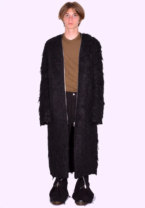 Slim - fit men coats in navy blue for a classic and sophisticated appearanceLong - Length Men Down Jacket for Extended Coverage and WarmthRICK OWENS MEN RU02D6960 WSH KLAUS COAT BLACK (New Season FW24) Slim - fit men coats in navy blue for a classic and sophisticated appearanceLong - Length Men Down Jacket for Extended Coverage and WarmthRICK OWENS MEN RU02D6960 WSH KLAUS COAT BLACK (New Season FW24)
