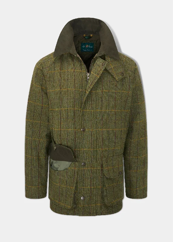 Men coats with a hooded design for added protection against the elementsFitted Men Down Jacket for a Sleek and Modern LookRutland Men's Tweed Waterproof Shooting Coat In Green Ash - Regular Fit Men coats with a hooded design for added protection against the elementsFitted Men Down Jacket for a Sleek and Modern LookRutland Men's Tweed Waterproof Shooting Coat In Green Ash - Regular Fit