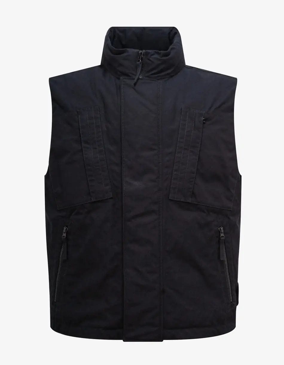 Stretch - fabric men vest for unrestricted movement during activitiesWaistcoat with a Matching Tie Set for a Complete EnsembleStone Island Black Ghost Piece O-Ventile Down Gilet Stretch - fabric men vest for unrestricted movement during activitiesWaistcoat with a Matching Tie Set for a Complete EnsembleStone Island Black Ghost Piece O-Ventile Down Gilet